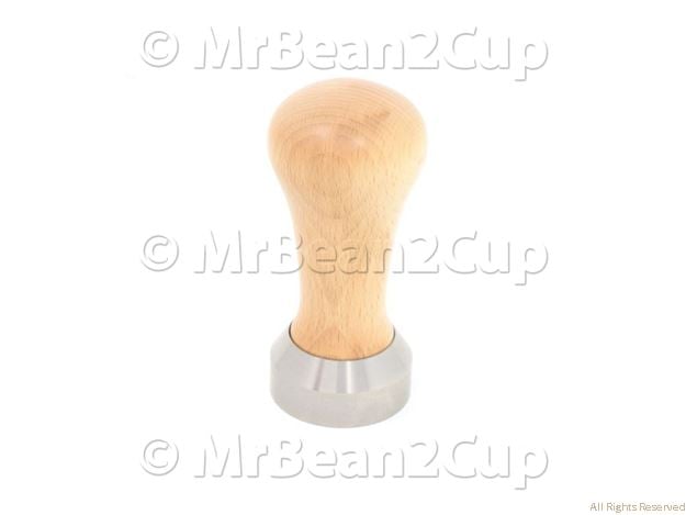 Picture of Stainless Steel Coffee Tamper Base with Natural Wooden Handle (complete) 41 mm
