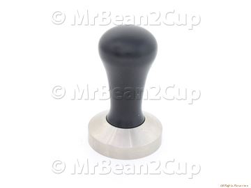 Picture of Stainless Steel Tamper Base with Black Wooden Handle (complete) 58.4 mm