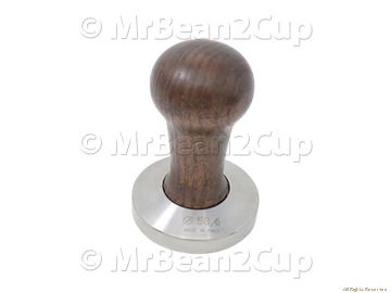 Picture of Stainless Steel Tamper Base with Walnut Wooden Handle (complete) 58.4 mm