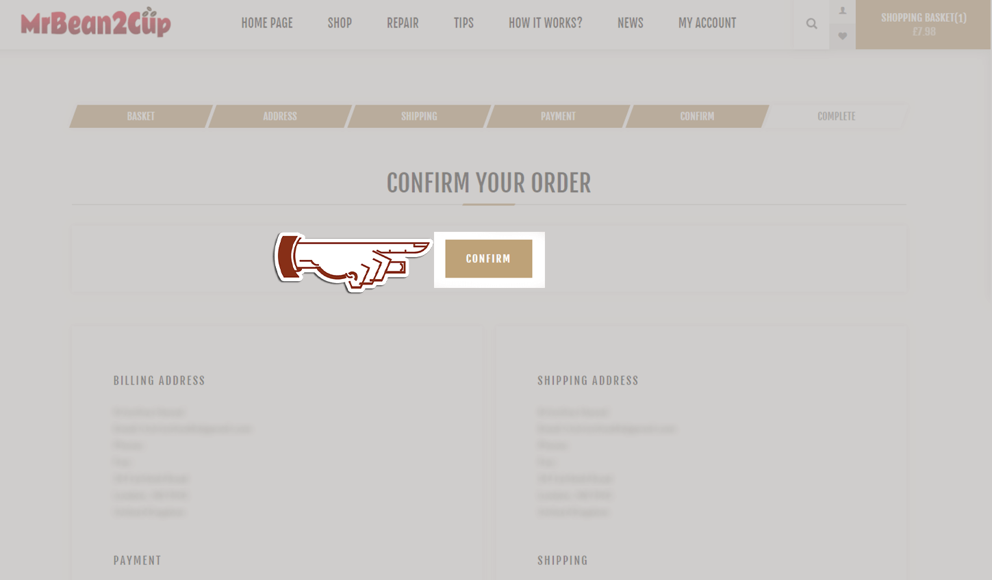 Confirm your order